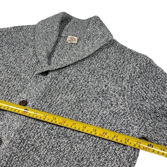 Faherty Mans Sz L Shawl Cardigan GrayCashmere Blend Heritage Preppy Old Money - Picture 9 of 15